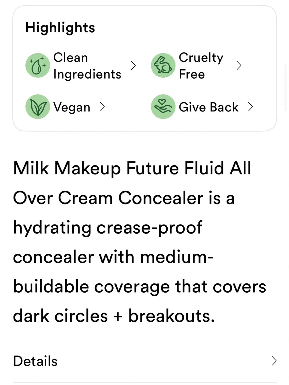 MILK Makeup Concealer in 1W (light) Vegan